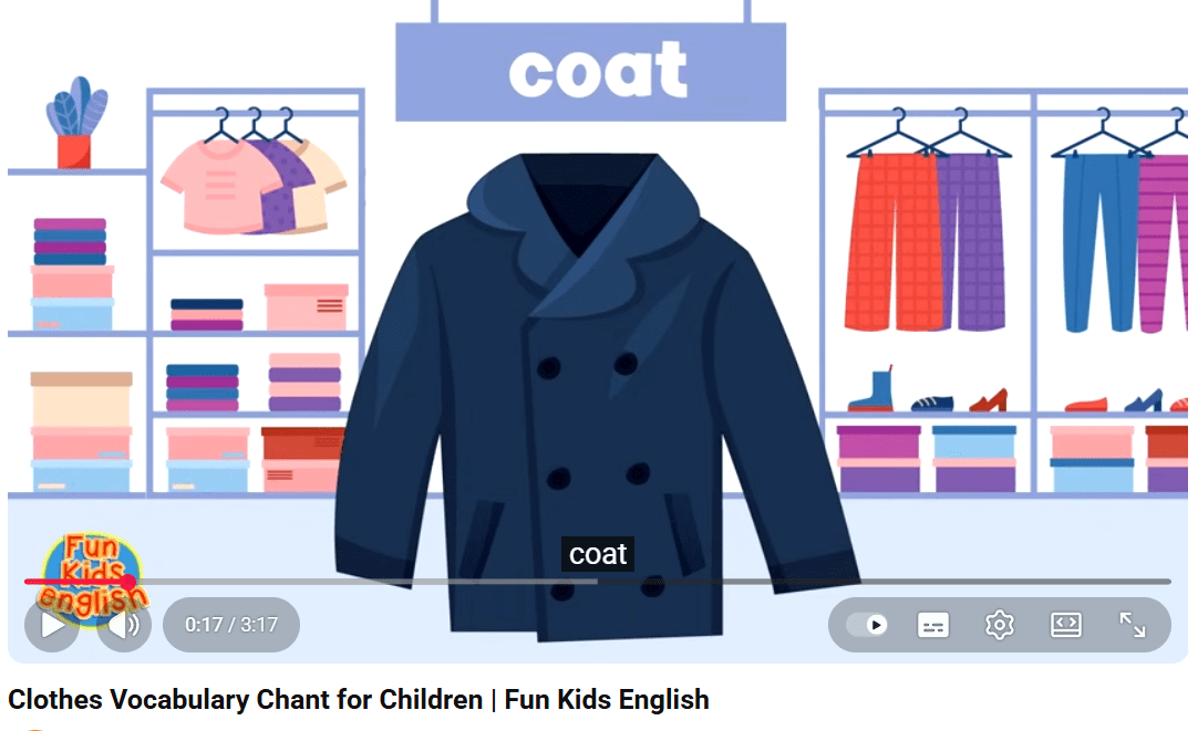 Clothes Vocabulary Chant